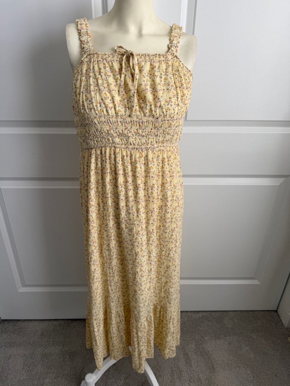 Cottagecore Yellow Flowerr Maxi Dress Size‎ M y2k